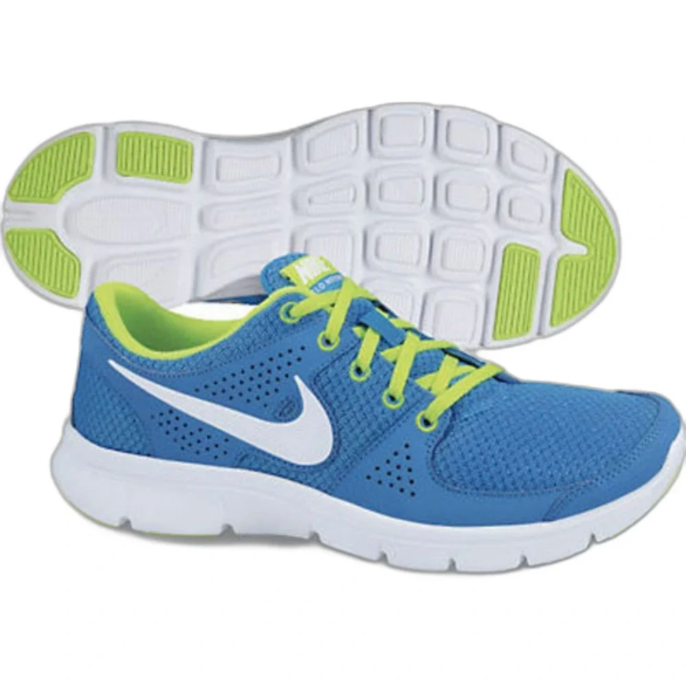 Nike Flex Experience Sneakers Womens US 8 Blue Lace Running Gym Workout Shoes